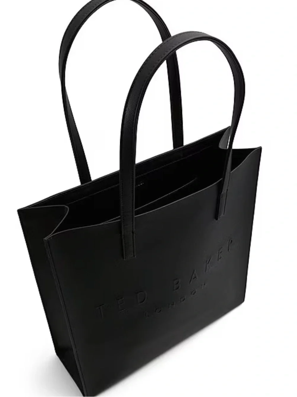 Ted Baker Black Leather Logo Shopper Bag